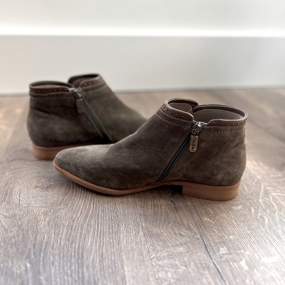 Italeau Miralda Brown Suede Ankle Booties size 37 (size 6) - Picture 10 of 10